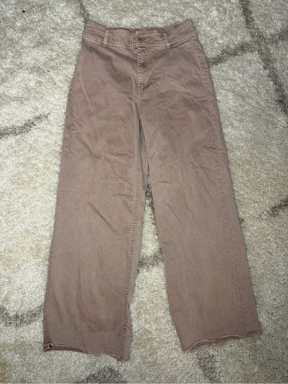 Oat New York Wide-Leg Pants in Dusty Rose Brown